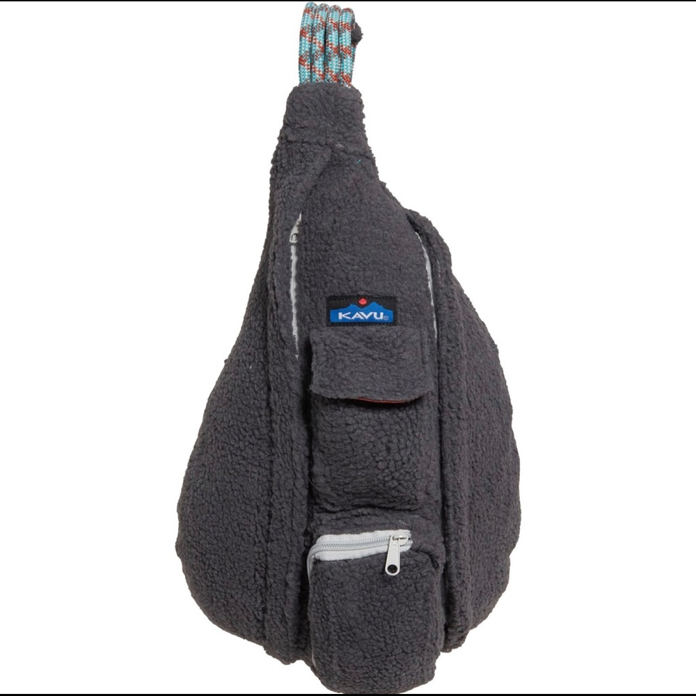 NEW Kavu Rope Fleece Bag in Charcoal